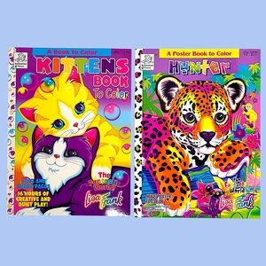 Y2K Lisa Frank Coloring Books Dalmation Press Kittens Hunter Poster Color Book